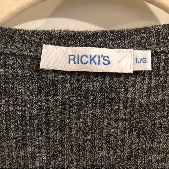 RICKI’s Grey Open Sweater Cardigan NWOT - Picture 4 of 13